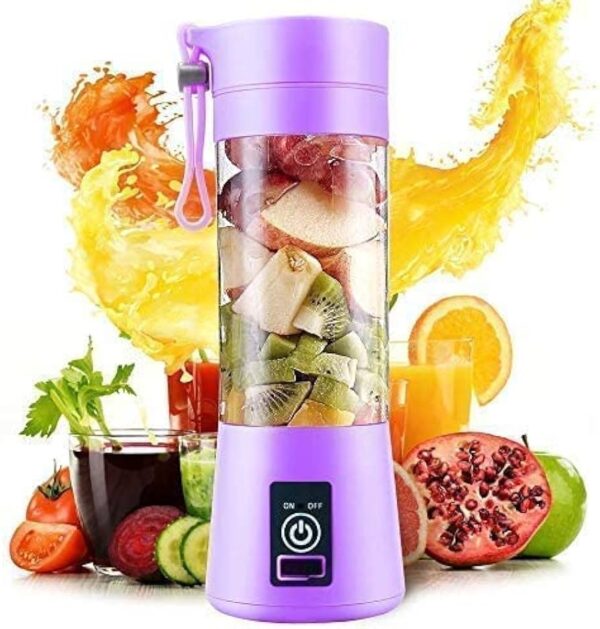 Portable Powerful 6 Blades USB Rechargeable Juicer Blender - Image 2