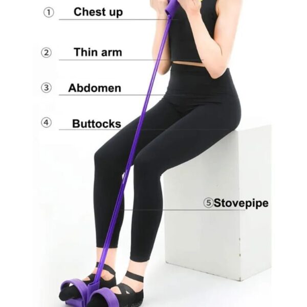Tummy Trimmer | Foot Pedal Resistance Band Elastic Sit-up Pull Rope - Image 5
