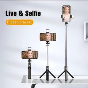 R1s Bluetooth Selfie Stick Tripod with Remote Control | 360°