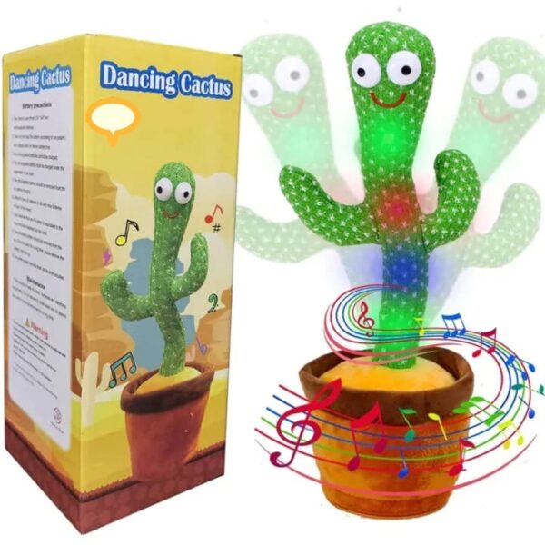 Rechargeable Dancing Cactus Toy with Hat - Image 5