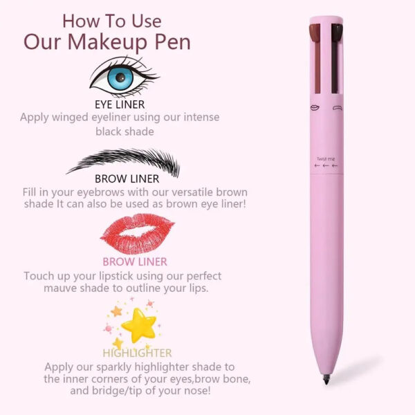 4-in-1 Makeup Pen: Waterproof Eyeliner, - Image 5