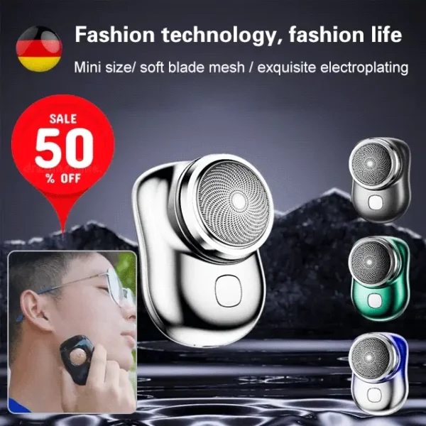 Mini Electric Razor for Men | – Portable USB Rechargeable Shaver - Image 2