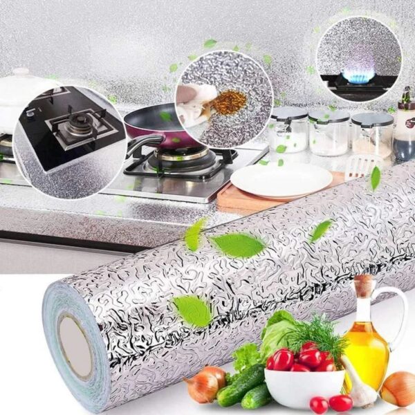 Marble Sheet Sticker | Silver Foil | 60 x 200 cm - Image 4