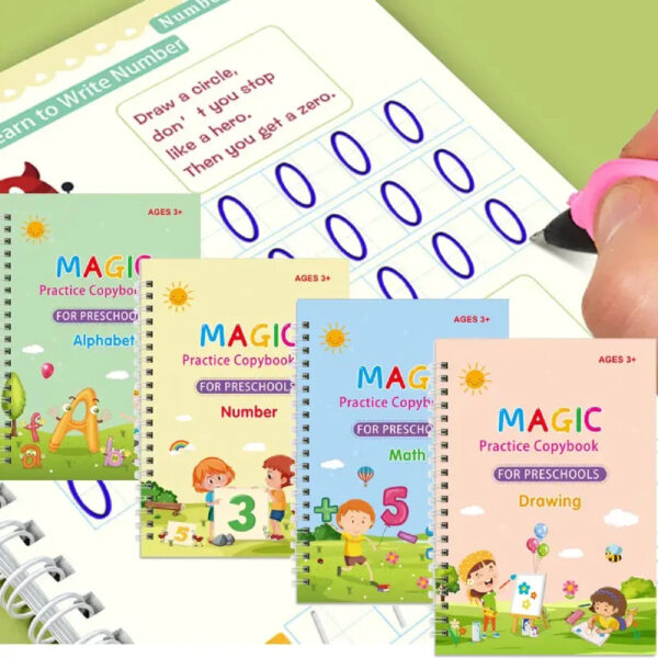 4 in 1 Sank Magic Book | Reusable Magic Practice - Image 2