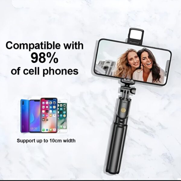 R1s Bluetooth Selfie Stick Tripod with Remote Control | 360° - Image 6