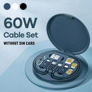 New Data Cable Storage Box 60W Fast Charging
