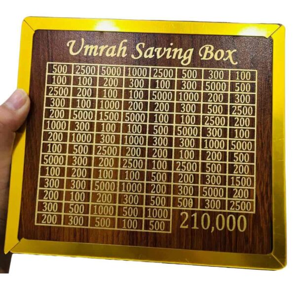 Umrah Saving Box – Premium Wooden - Image 4